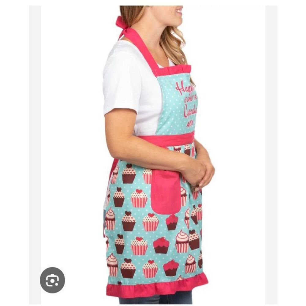 Greensource brand new with tags pantry apron  happiness is only a cupcake away